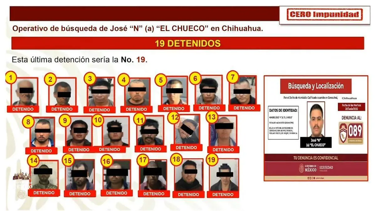 19 detenidos en urique